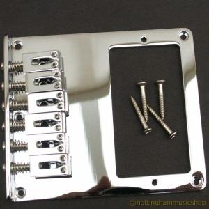 CHROME TELECASTER TYPE BRIDGE 6 SADDLE HUMBUCKER SLOT ELECTRIC GUITAR